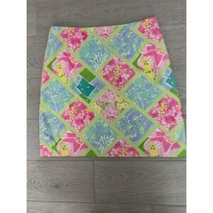 Lilly Pulitzer White Label Mini Cotton Skirt, Size 4